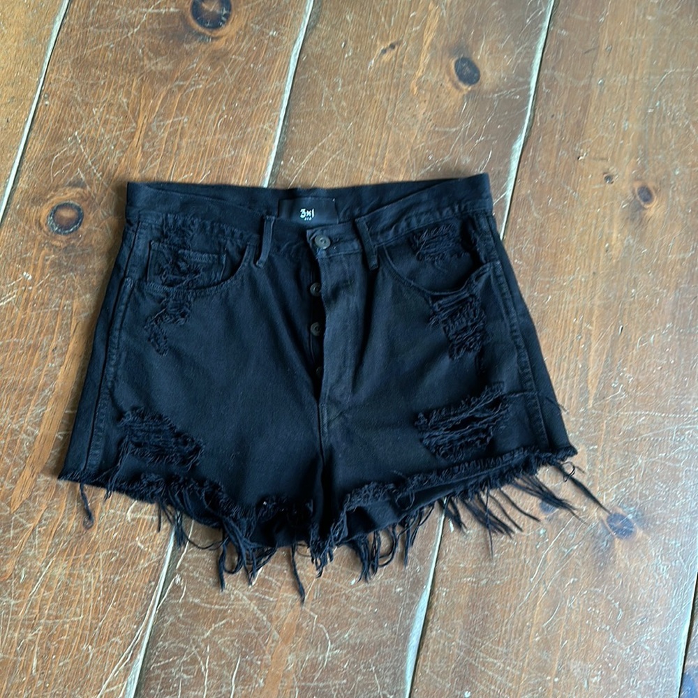 Black Jean Shorts